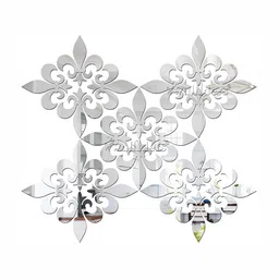 Wall1ders Silver Toned 20 Pieces Acrylic Wall Stickers-72