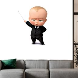 Wallpics White & Black Boss Baby Printed Waterproof Wall Sticker-image-31