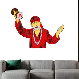 Wallpics Red & Yellow Printed Waterproof Wall Sticker-6