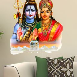 Wallpics Blue & Pink Religious Printed Water Resistant Wall Sticker-23