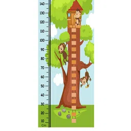 WENS Multicoloured Tree House Height Measurement Removable Wall Sticker-image-85