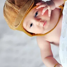 Wallpics White & Camel Brown Baby Printed Waterproof Wallpaper-25