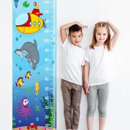 WENS Kids Multicoloured Under The Sea Height Chart Vinyl Wall Sticker-6