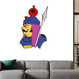 Wallpics White & Blue Printed Waterproof Wall Sticker-image-88