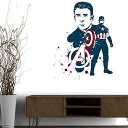 Wallpics Blue & Red Printed Waterproof Wall Sticker-image-80