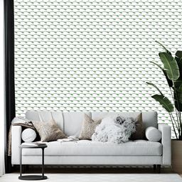 Wallpics White & Green Printed Self-Adhesive Wallpaper-image-93