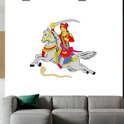 Wallpics Grey & Red Printed Waterproof Wall Sticker-5