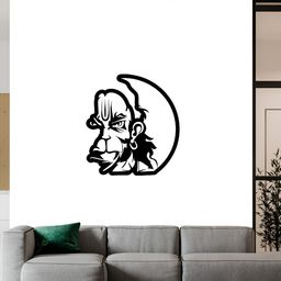 Wallpics Black Lord Hanuman JI Printed Religious Waterproof Wall Sticker-image-3