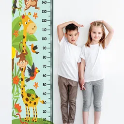 WENS Kids Multicoloured Real Animals Height Chart Vinyl Wall Sticker-image-82