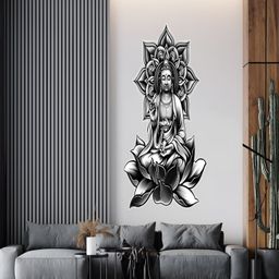 Wallpics Black & White Printed Waterproof Self-Adhesive Wall Sticker-image-23