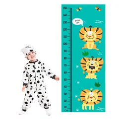 WENS Multicoloured Cute Lion Height Measurement Removable Wall Sticker-image-59