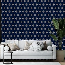 Wallpics Navy Blue Printed Self-Adhesive Wallpaper-image-99