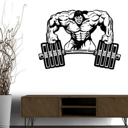 Wallpics White & Black Gym Hulk Printed Water Resistant Wall Sticker-image-60