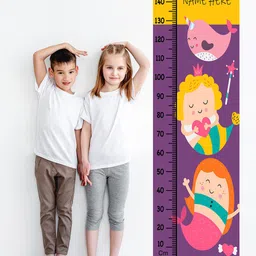 WENS Kids Multicoloured Mermaid Masti Height Chart Vinyl Wall Sticker-image-95