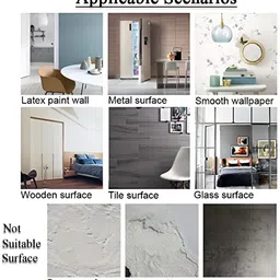 Wall1ders 10 Pieces Rectangular Shape Mirror Wall Stickers image 4
