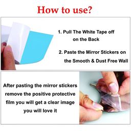 Wall1ders Red 24 Pieces 3D Square Mirror Wall Stickers image 3