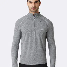 Van Heusen Men Grey Solid Swift Dry Odour Shield Active Jacket-24
