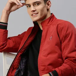 SHOWOFF Men Red Bomber Jacket-20