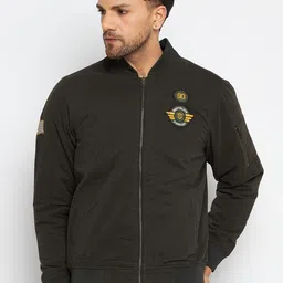Duke Stand Collar Cotton Bomber Jacket-41