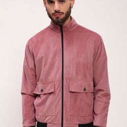 SHOWOFF Men Mock Collar Solid Casual Bomber Windcheater Jacket-97
