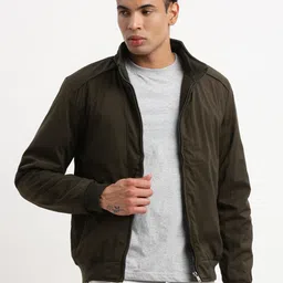 SHOWOFF Mock Collar Windcheater Bomber Jacket-14