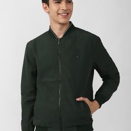 Peter England Casuals Men Olive Green Bomber Jacket-picture-36