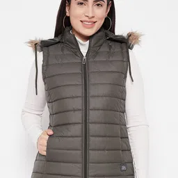 VERO AMORE Hooded Faux Fur Trim Detail Lightweight Padded Jacket-image-35