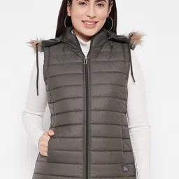 VERO AMORE Hooded Faux Fur Trim Lightweight Padded Jacket-image-98
