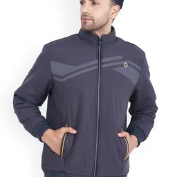 Dollar Socks Mock Collar Lightweight Bomber Jacket-image-71