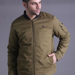 SQUIREHOOD Mandarin Collar Cotton Outdoor Bomber Jacket-image-75