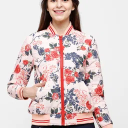 HOUSE OF VEDAS Floral Printed Lightweight Bomber Jacket-picture-53
