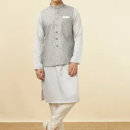 Manyavar Ethnic Motifs Woven Design Nehru Jackets-image-72