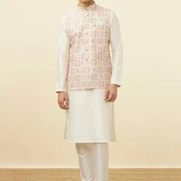 Manyavar Ethnic Motifs Self Design Nehru Jacket-image-99