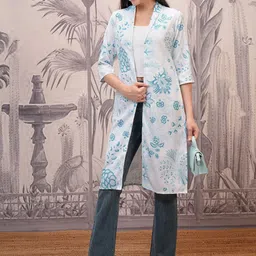 Vishudh Women Longline Padded Jacket-image-2