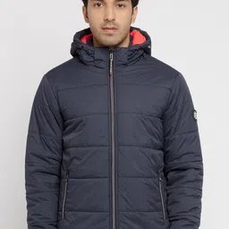 Status Quo Men Navy Blue Padded Jacket-image-25