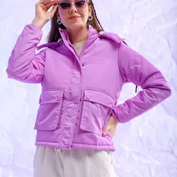 Freehand by The Indian Garage Co Hooded Lightweight Padded Jacket-image-81