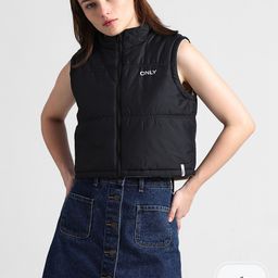 ONLY Mock Collar Reversible Crop Padded Jacket-33