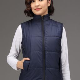 Kotty Women Blue Solid Puffer Jacket-image-37
