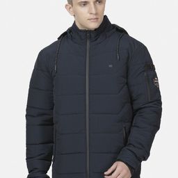 t-base Men Navy Blue Lightweight Hooded Puffer Jacket-image-20