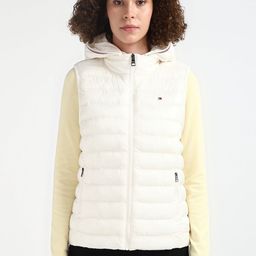 Tommy Hilfiger Women Faux Fur Trim Sleeveless Hooded Puffer Jacket-picture-16