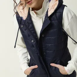 RAREISM Women Navy Blue Puffer Jacket-image-83