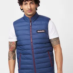 SPYKAR Mock Collar Slim Fit Puffer Jacket-image-4