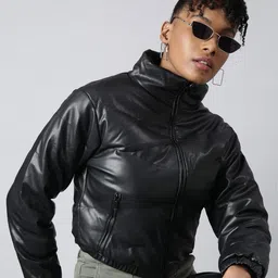 SHOWOFF Mock Collar Windcheater Puffer Jacket-38