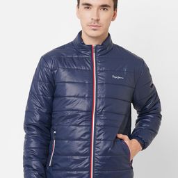 Pepe Jeans Men Blue Colourblocked Puffer Jacket-image-88