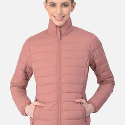 Woodland Women Mauve Water Resistant Puffer Jacket-27
