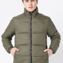 Red Tape Men Olive Green Solid Padded Jacket-picture-32