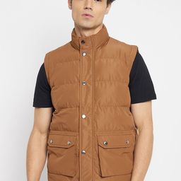 Duke Mock Collar Sleeveless Puffer Jacket-image-41