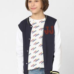 Jack & Jones Junior Boys Navy Blue Bomber Jacket-image-43