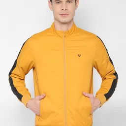 Allen Solly Men Yellow Solid Sporty Jacket-image-6