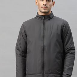 Style Quotient Men Grey Solid Sporty Jacket-picture-15